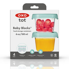 Load image into Gallery viewer, OXO Tot Baby Blocks Freezer Storage Containers 180ml - Opal