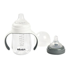 Load image into Gallery viewer, Beaba 2 in 1 Bottle to Sippy Learning Cup 210ml - Mineral Grey