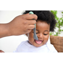 Load image into Gallery viewer, Beaba 1st Stage Silicone Spoons 4 Pack - Mineral Grey/Sage Green