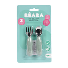 Load image into Gallery viewer, Beaba Stainless Steel Pre-Cutlery - Sage Green