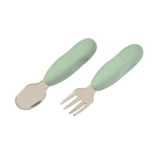 Load image into Gallery viewer, Beaba Stainless Steel Pre-Cutlery - Sage Green
