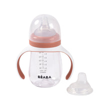 Load image into Gallery viewer, Beaba 2 in 1 Bottle to Sippy Learning Cup 210ml - Terracotta