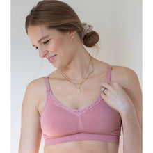 Load image into Gallery viewer, Bravado Designs Essential Stretch with Lace Nursing Bra - Roseclay S