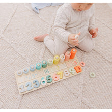 Load image into Gallery viewer, Bubble Wooden Numbers & Blocks Counting Set