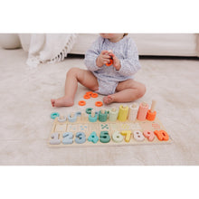 Load image into Gallery viewer, Bubble Wooden Numbers & Blocks Counting Set