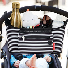 Load image into Gallery viewer, Skip Hop Grab & Go Stroller Organiser - Black & White Stripe