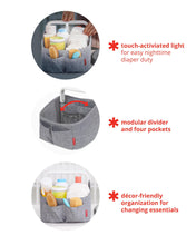 Load image into Gallery viewer, Skip Hop Nursery Style Light Up Diaper Caddy - Oat