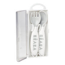 Load image into Gallery viewer, Beaba 2nd Age Training Fork and Spoon - Grey (1)