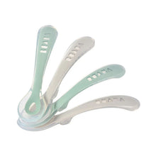 Load image into Gallery viewer, Beaba 2nd Stage Soft Silicone Spoons 4 Pack - Velvet grey/Sage green
