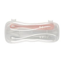 Load image into Gallery viewer, Beaba 1st Stage Silicone Spoons &amp; Case 2 Pack Light Mist/Vintage Pink
