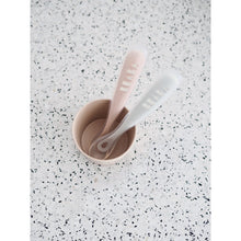 Load image into Gallery viewer, Beaba 1st Stage Silicone Spoons &amp; Case 2 Pack Light Mist/Vintage Pink

