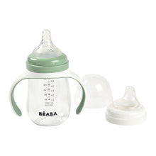 Load image into Gallery viewer, Beaba 2 in 1 Bottle to Sippy Learning Cup 210ml - Sage Green
