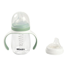 Load image into Gallery viewer, Beaba 2 in 1 Bottle to Sippy Learning Cup 210ml - Sage Green
