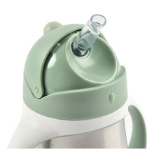 Load image into Gallery viewer, Beaba Stainless Steel Straw Cup 250ml - Sage Green
