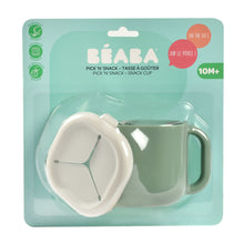 Load image into Gallery viewer, Beaba Pick &#39;n&#39; Snack Silicone Snack Cup - Sage Green
