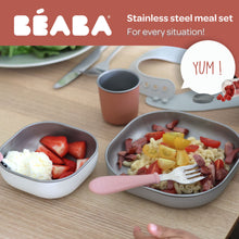 Load image into Gallery viewer, Beaba Stainless Steel Meal Set -  Terracotta

