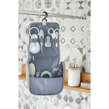 Load image into Gallery viewer, Beaba Baby Grooming Set (9 accessories) + Hanging Toiletry Pouch - Blue
