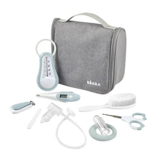 Load image into Gallery viewer, Beaba Baby Grooming Set (9 accessories) + Hanging Toiletry Pouch - Blue
