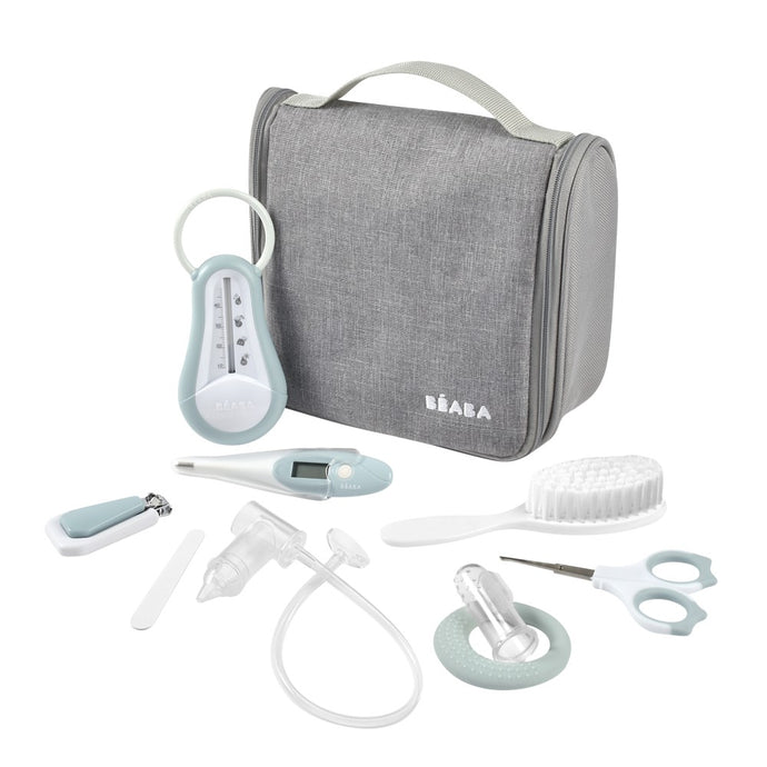 Beaba Baby Grooming Set (9 accessories) + Hanging Toiletry Pouch