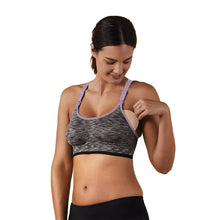 Load image into Gallery viewer, Bravado Designs Body Silk Seamless Rhythm Nursing Bra - Black Spacedye S
