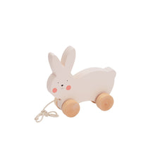 Load image into Gallery viewer, Bubble Wooden Rabbit Pull Along
