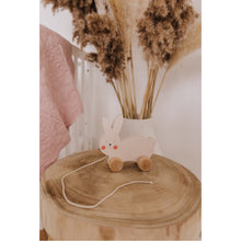 Load image into Gallery viewer, Bubble Wooden Rabbit Pull Along
