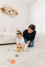 Load image into Gallery viewer, Bubble Wooden Shape Sorting Cube
