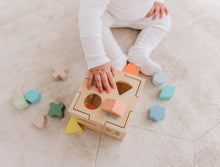 Load image into Gallery viewer, Bubble Wooden Shape Sorting Cube
