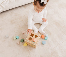 Load image into Gallery viewer, Bubble Wooden Shape Sorting Cube
