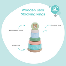 Load image into Gallery viewer, Bubble Wooden Bear Stacking Rings
