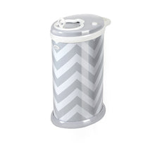 Load image into Gallery viewer, Ubbi Diaper Pail - Grey/Chevron
