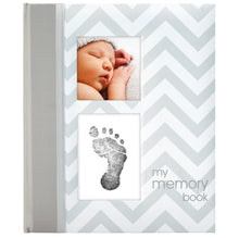 Load image into Gallery viewer, Pearhead Chevron Baby Book Chevron - Grey
