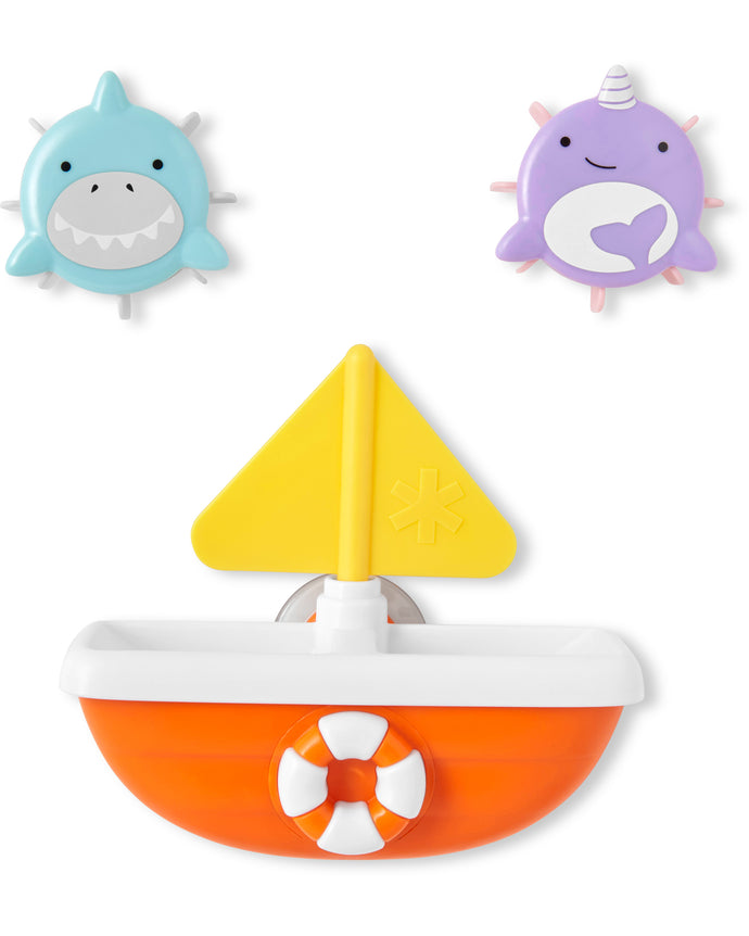 Skip Hop Zoo Tip & Spin Boat - Shark/Narwhal