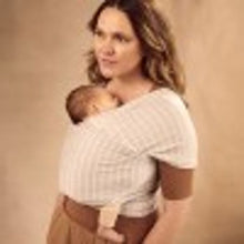Load image into Gallery viewer, Ergobaby Aura Sustainably Sourced Knit Baby Wrap - Grey Stripes
