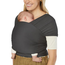 Load image into Gallery viewer, Ergobaby Aura Sustainably Sourced Knit Baby Wrap - Soft Black
