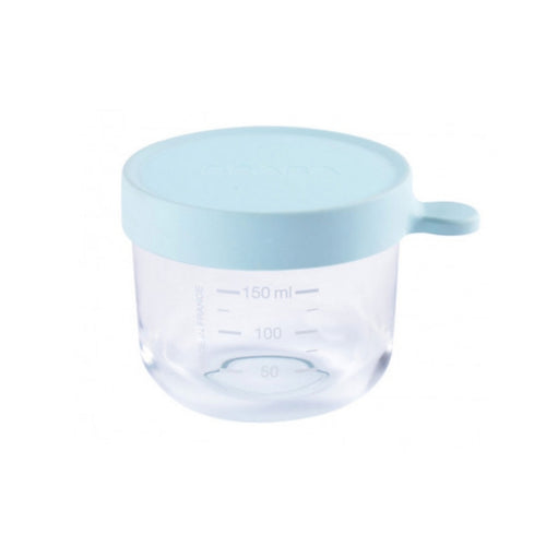 Beaba Glass 150ml Conservation Jar - Light Blue