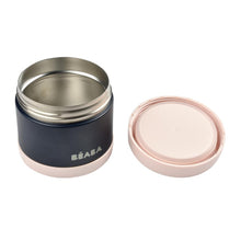 Load image into Gallery viewer, Beaba Stainless Steel Food Container 500ml - Light Pink / Night Blue
