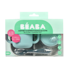 Load image into Gallery viewer, Beaba Silicone Learning Set - Blue/Grey
