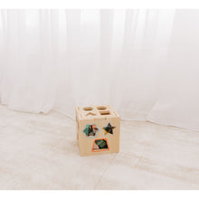 Load image into Gallery viewer, Bubble Wooden Shape Sorting Cube
