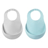 Beaba Silicone Bib 2 Pack - Green Blue/Light Grey